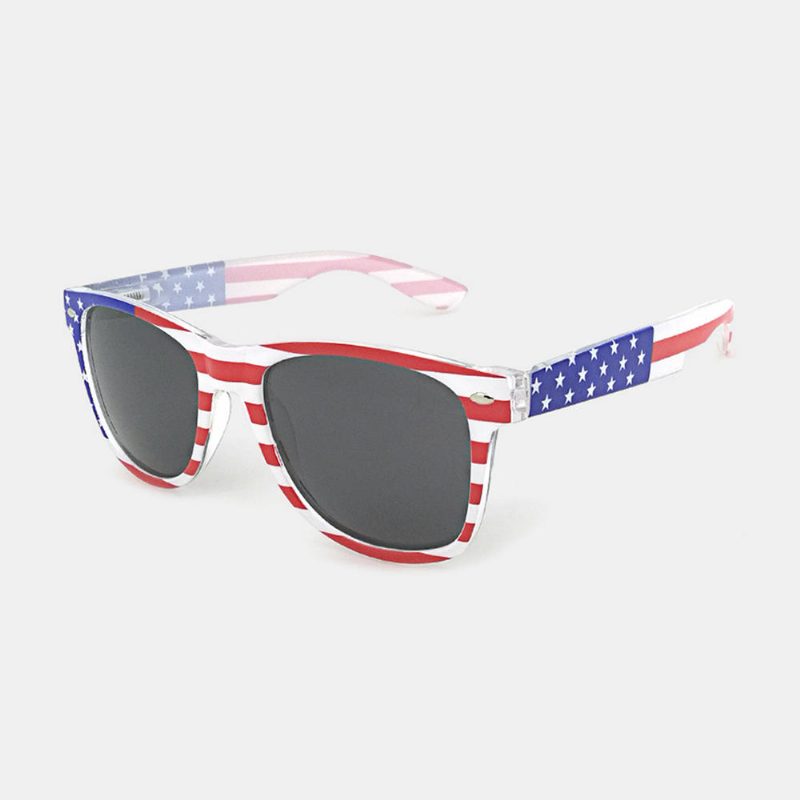 Unisex Patriotic Polarspex Polarized 80-talls Retro Trendy Stilige Solbriller