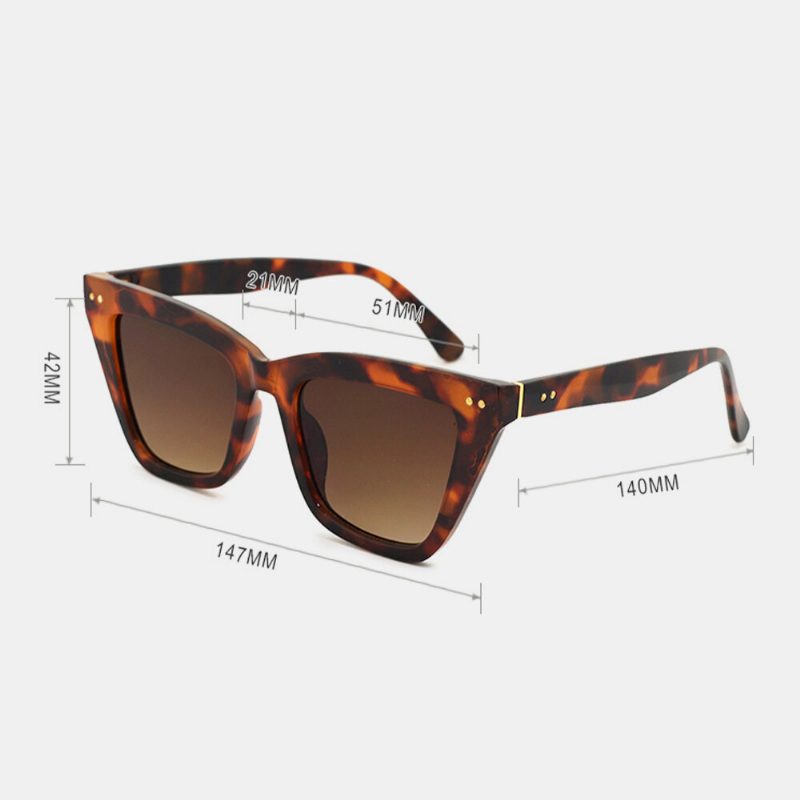 Unisex Square Full Frame Mote Casual Uv-beskyttelsessolbriller