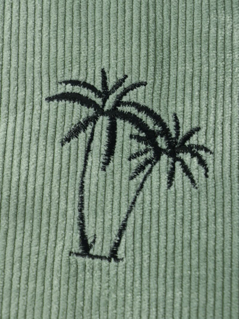 Corduroy Coconut Tree-mønster Hette-t-skjorter