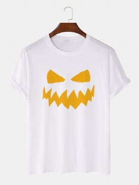 Herre 100% Bomull Halloween-tema Grimasert Kortermet T-skjorte