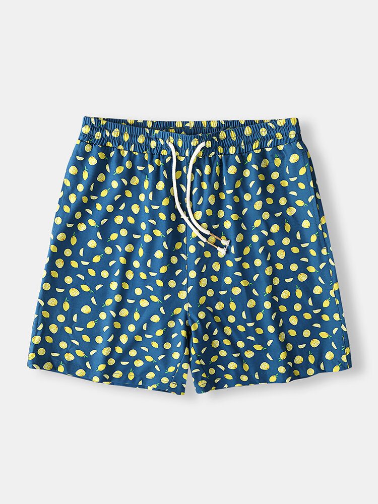 Herre Holiday Dot Funny Printing Hurtigtørkende Mini Short Beach Shorts