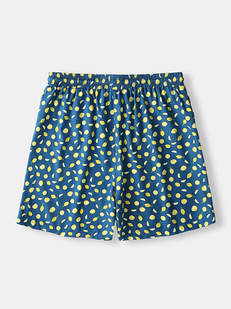 Herre Holiday Dot Funny Printing Hurtigtørkende Mini Short Beach Shorts