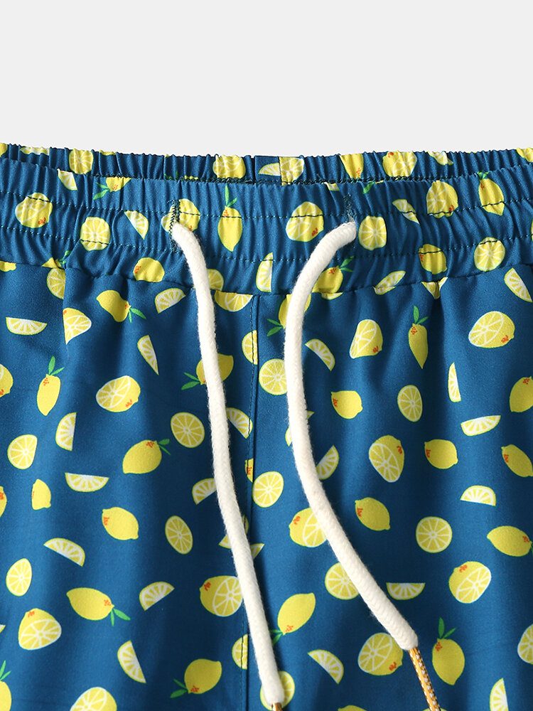 Herre Holiday Dot Funny Printing Hurtigtørkende Mini Short Beach Shorts