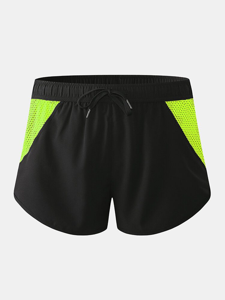 Herre Mesh Patchwork Raskt Tørr Snøring Pustende Sportsbrettshorts