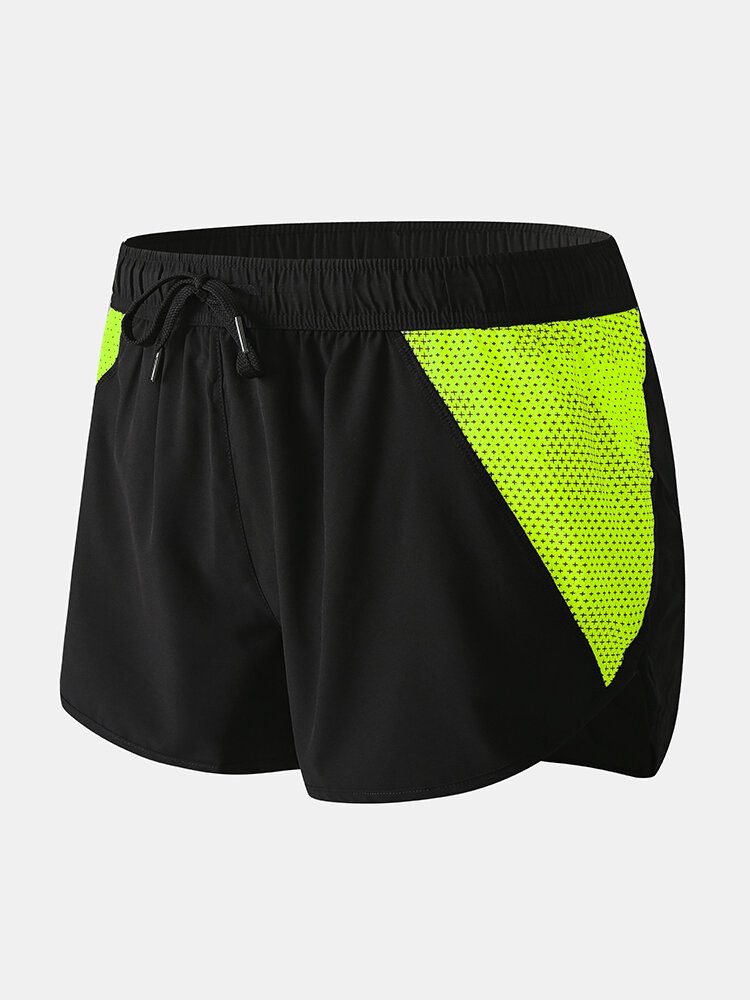 Herre Mesh Patchwork Raskt Tørr Snøring Pustende Sportsbrettshorts