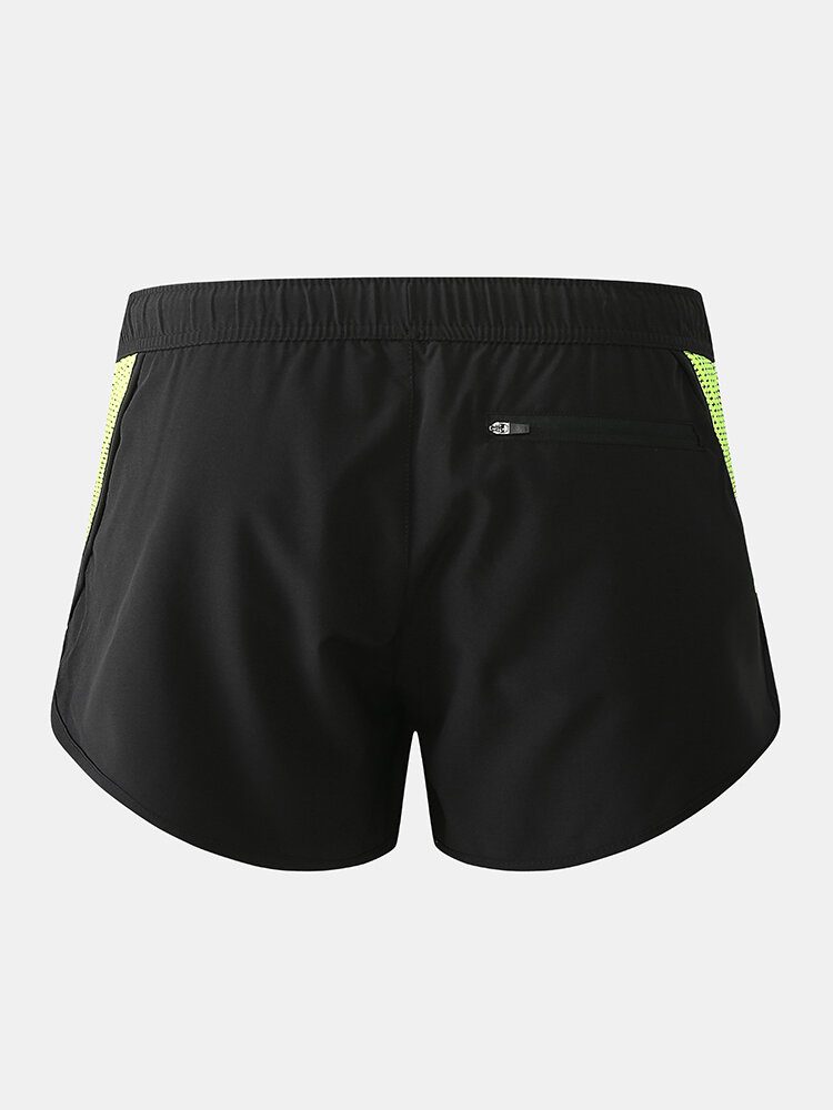 Herre Mesh Patchwork Raskt Tørr Snøring Pustende Sportsbrettshorts