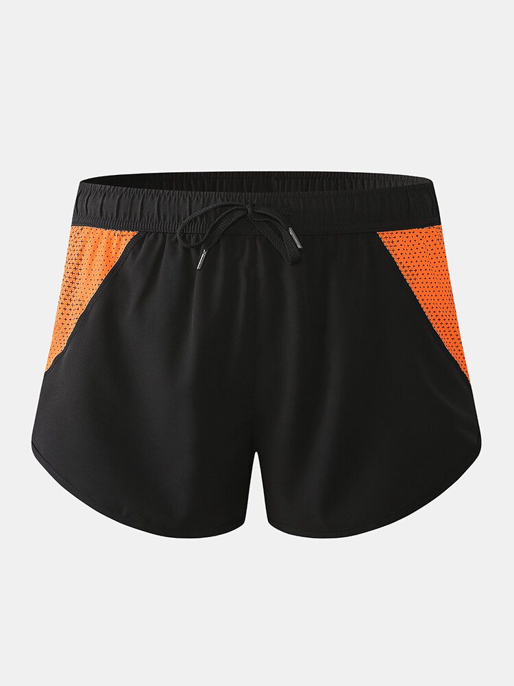 Herre Mesh Patchwork Raskt Tørr Snøring Pustende Sportsbrettshorts