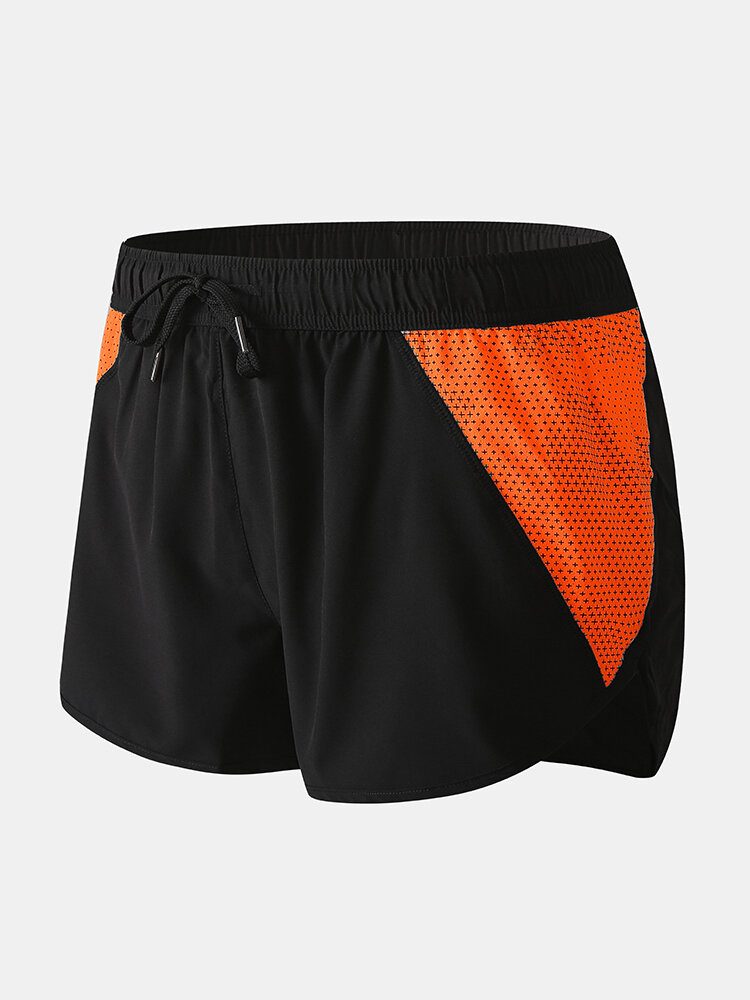 Herre Mesh Patchwork Raskt Tørr Snøring Pustende Sportsbrettshorts