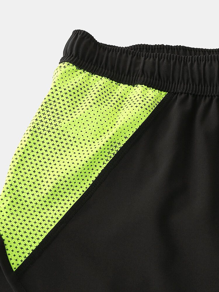 Herre Mesh Patchwork Raskt Tørr Snøring Pustende Sportsbrettshorts