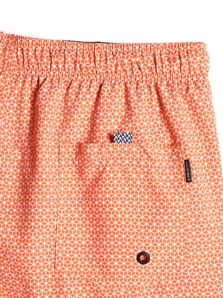 Hurtigtørkende All Over Geoprint Strandshorts Med Snor