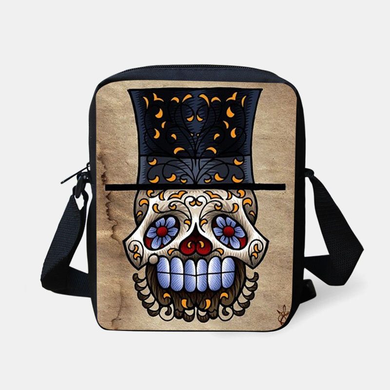 Barn Halloween-stil Kledd Søt Hodeskallemønster Crossbody-veske For Å Bære Godteri Sukker