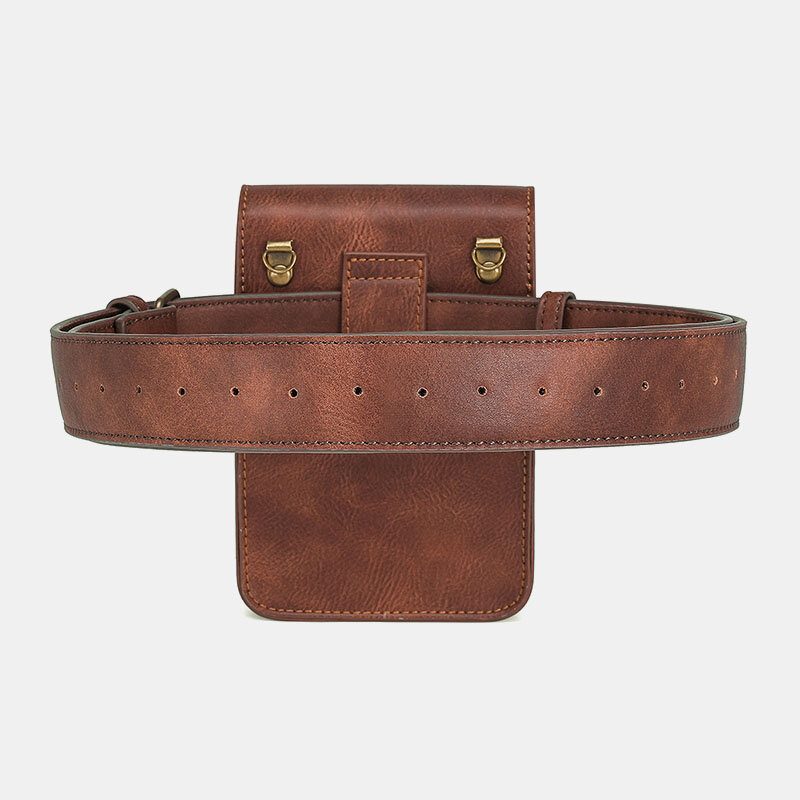 Dame Avtakbar Skulderrem Hardware Nagle Dekor Slangemønster Klaff Magnetisk Lås Design Crossbody Vesker Midjeveske