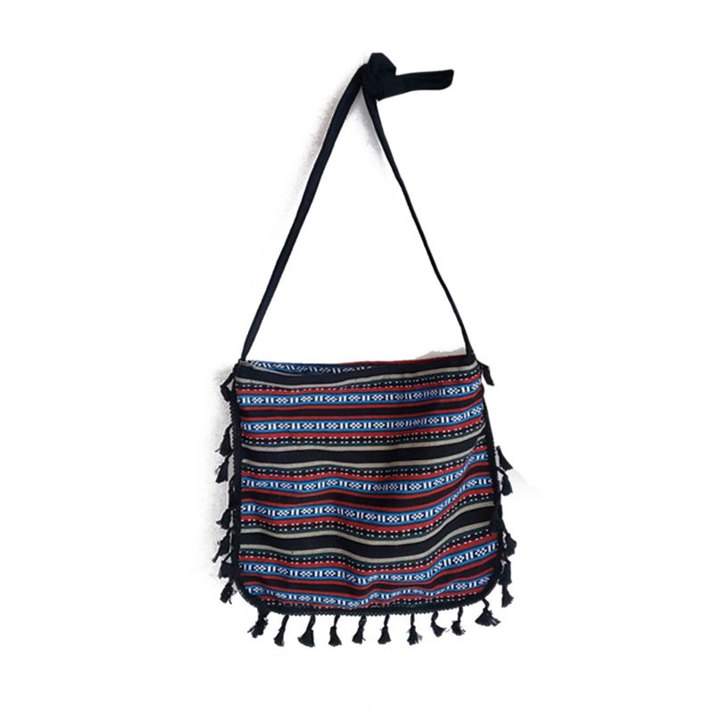 Dame Dacron Bohemian Ethnic Pattern Dusk Design Crossbody Vesker Stor Kapasitet Ikke-justerte Stropper Skulderveske