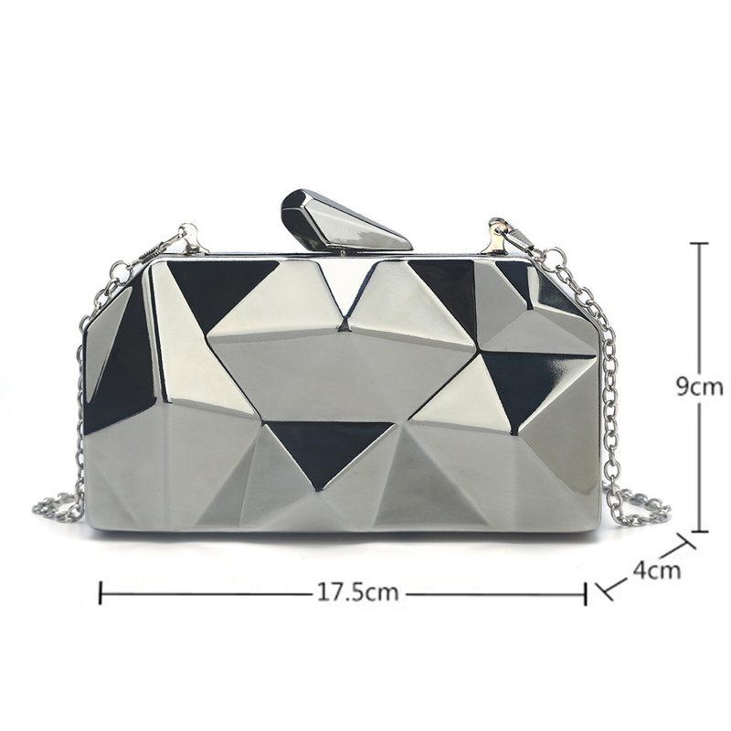 Dame Dacron Stoff Elegant Party Clutch Vesker Cabriolet Reimformet Bag