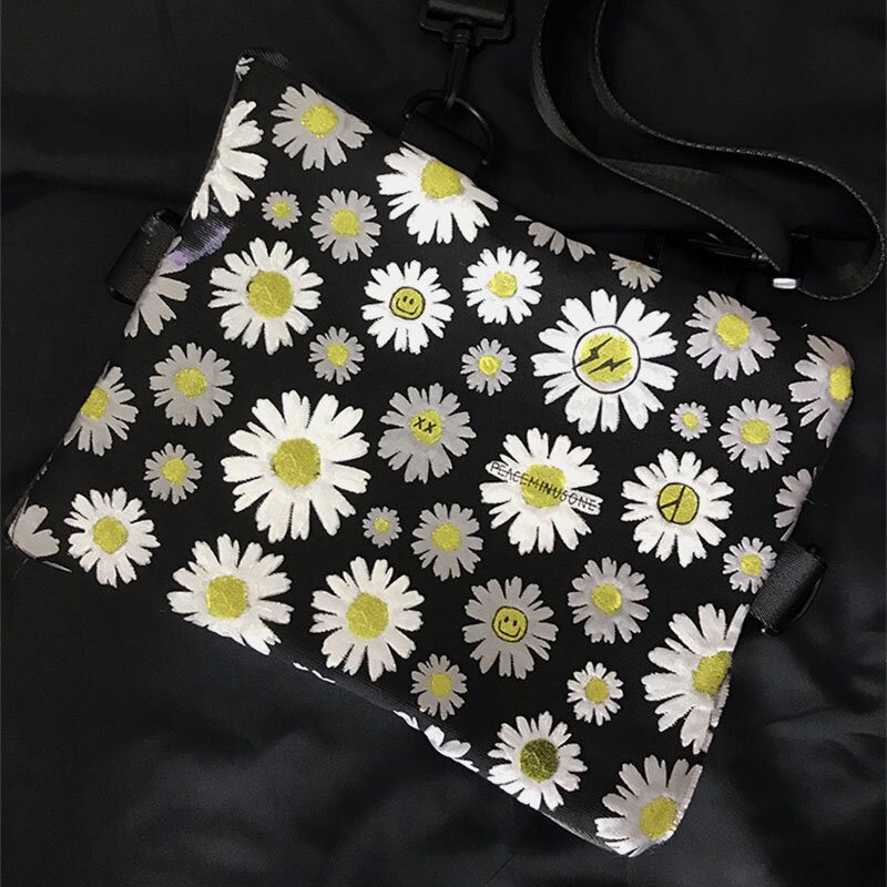 Dame Daisy Casual Flower Nylon Crossbody Vesker Skulderveske