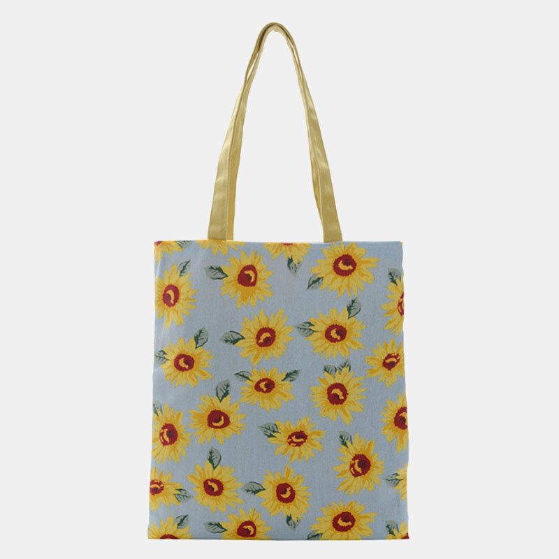 Dame Dotted Daisy Printed Tote Vesker Håndveske Skulderveske