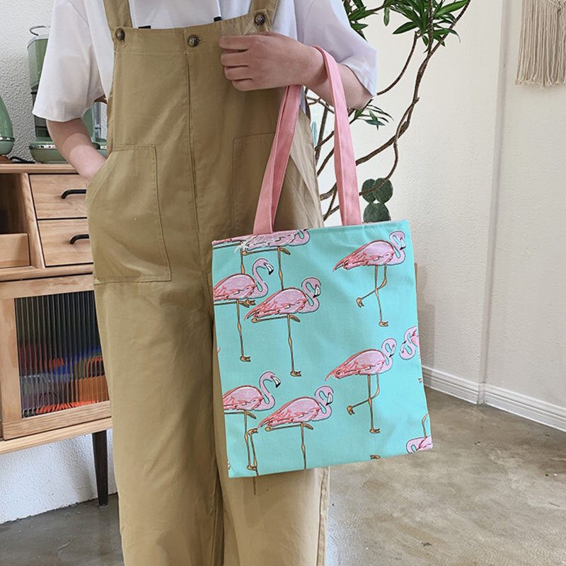 Dame Dotted Daisy Printed Tote Vesker Håndveske Skulderveske