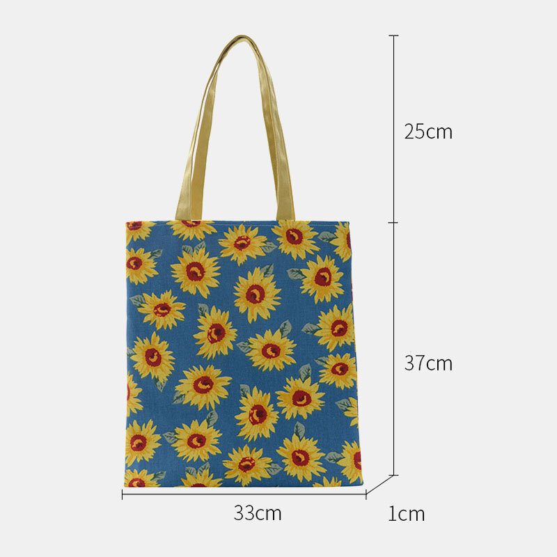 Dame Dotted Daisy Printed Tote Vesker Håndveske Skulderveske