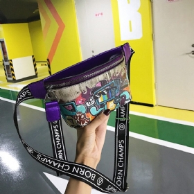 Dame Graffiti Painted Chest Vesker Sling Bag