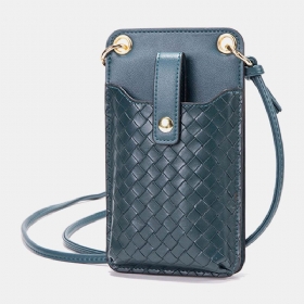 Dame Pu Leather Anti-tyveri Multi-card Slot Card Holder 6.5 Tommers Telefonveske Crossbody Vesker Skulderveske