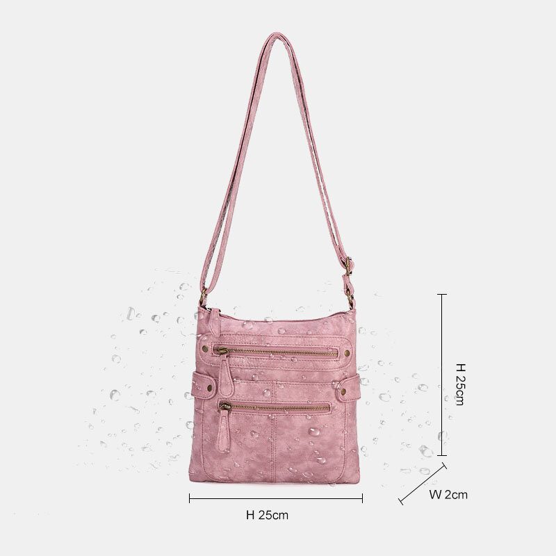 Dame Vanntett Multi-pocket Anti-tyveri Crossbody Vesker Skulderveske