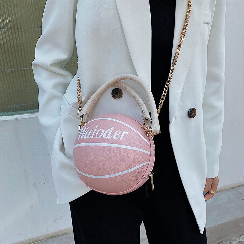 Damemote Basketball Fotballkjeder Uformell Håndveske Crossbody-veske