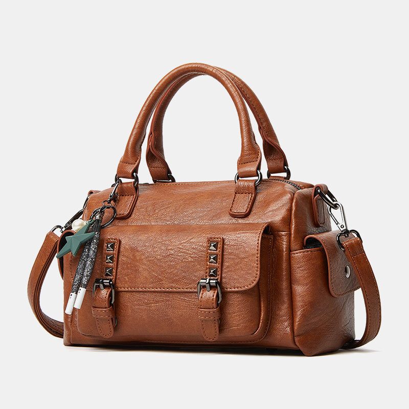 Femspiss Stjerneanheng For Kvinner Large Capacoty Crossbody-veske Håndveske I Mykt Skinn Med Flere Lommer