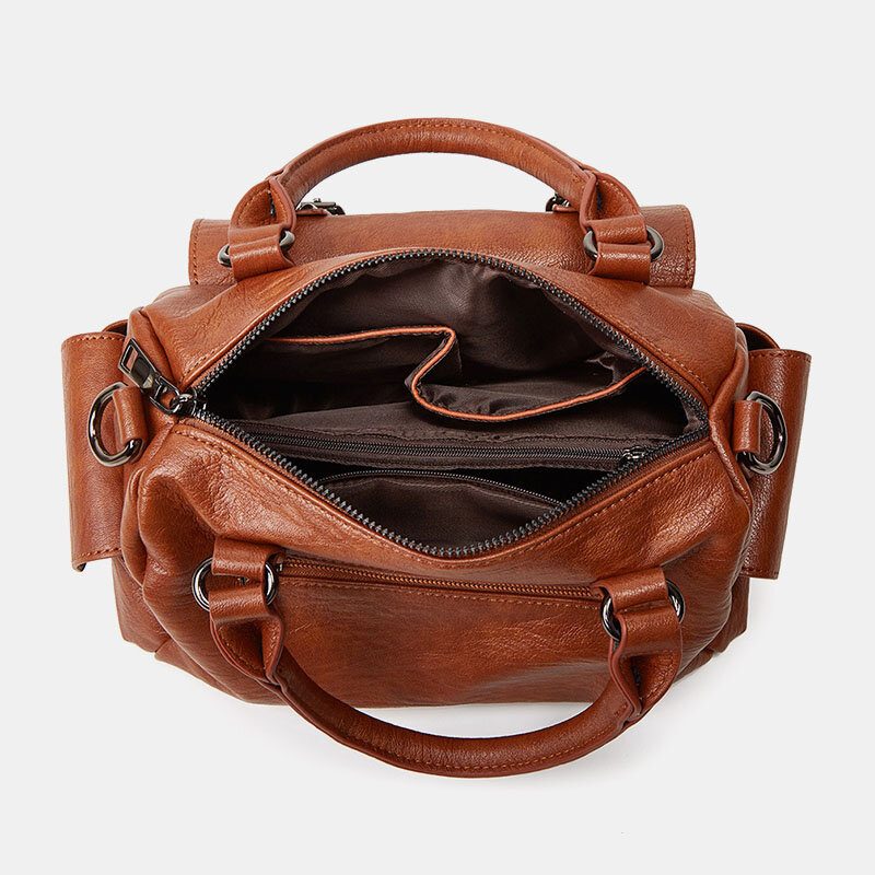 Femspiss Stjerneanheng For Kvinner Large Capacoty Crossbody-veske Håndveske I Mykt Skinn Med Flere Lommer