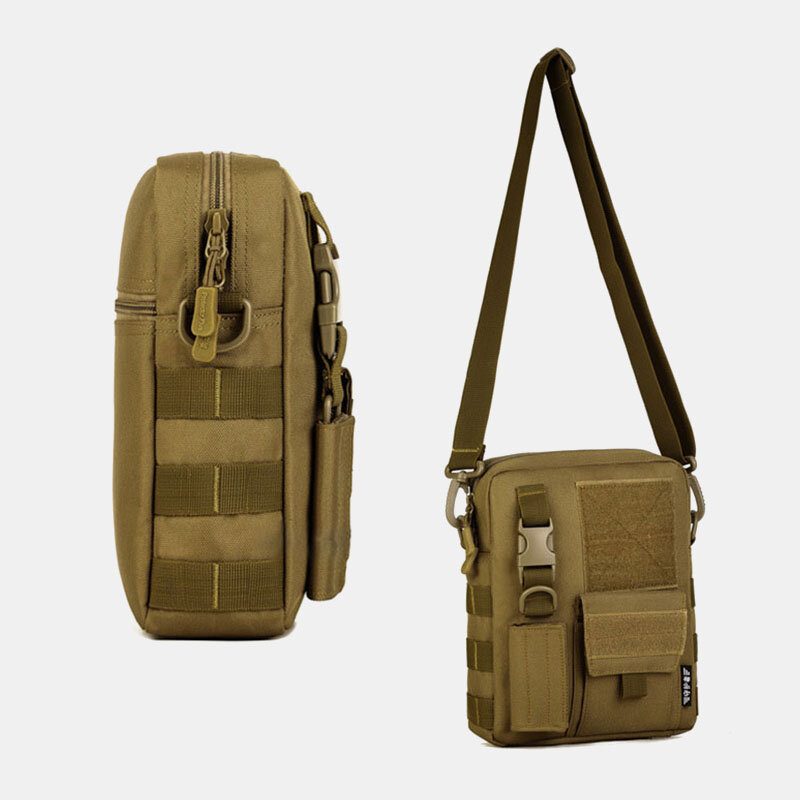 Herre Camo Pattern Multifunksjon Stor Kapasitet Utendørs Reise Taktisk Veske Crossbody Veske Skulderveske Firkantet Veske