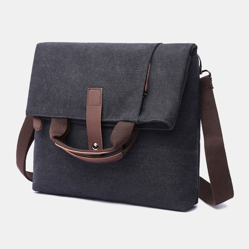 Herre Canvas Anti-tyveri Vannbestandig Vintage Messenger Vesker Skulderveske Crossbody Vesker Håndveske