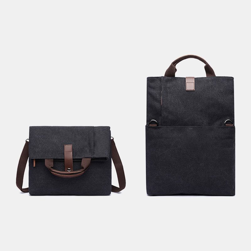 Herre Canvas Anti-tyveri Vannbestandig Vintage Messenger Vesker Skulderveske Crossbody Vesker Håndveske