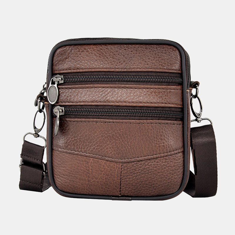 Herre Ekte Skinn Business Multi-carry Crossbody Vesker Med Stor Kapasitet