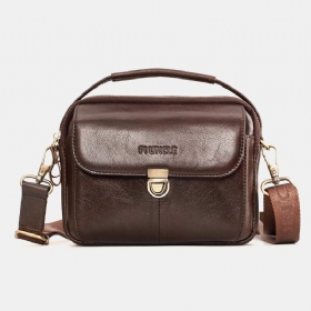 Herre Ekte Skinn Multifunksjon Multi-bære 6.5 Tommer Telefonveske Crossbody Vesker Midjeveske