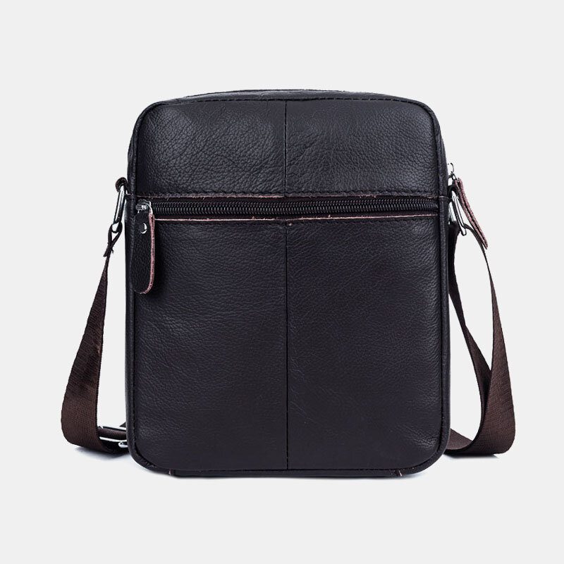 Herre Ekte Skinn Vanntett Multifunksjons Multi-lags Crossbody Vesker Skulderveske