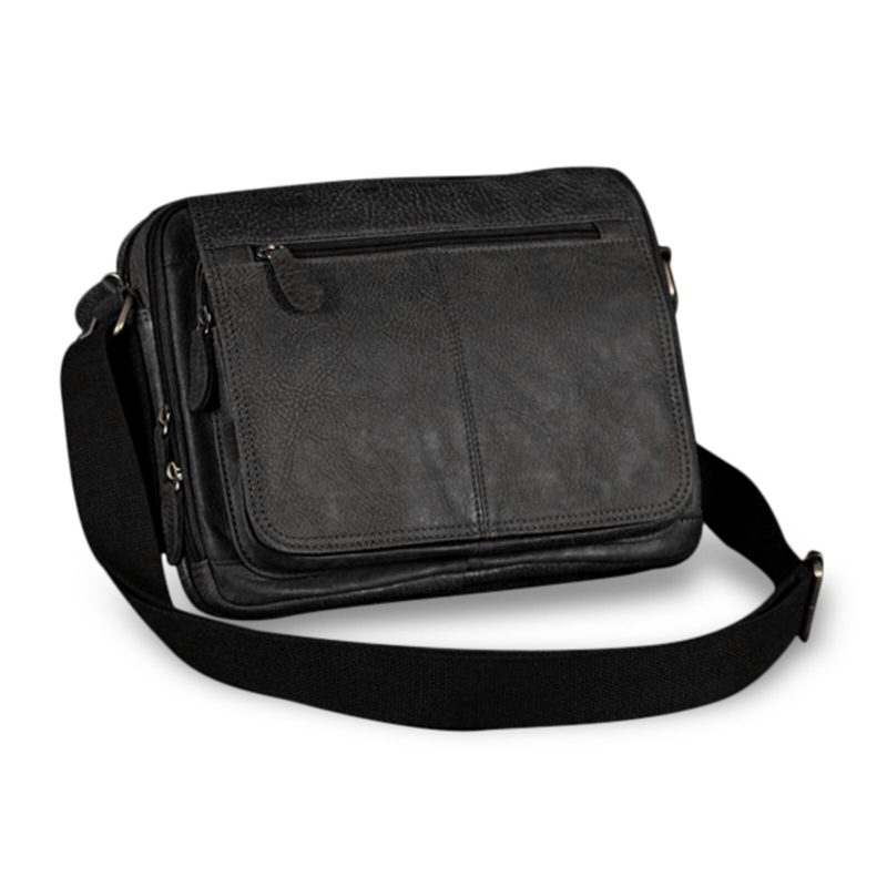 Herre Kunstskinn Vintage Glidelåsdesign Crossbody Vesker Retro Veske Med Stor Kapasitet