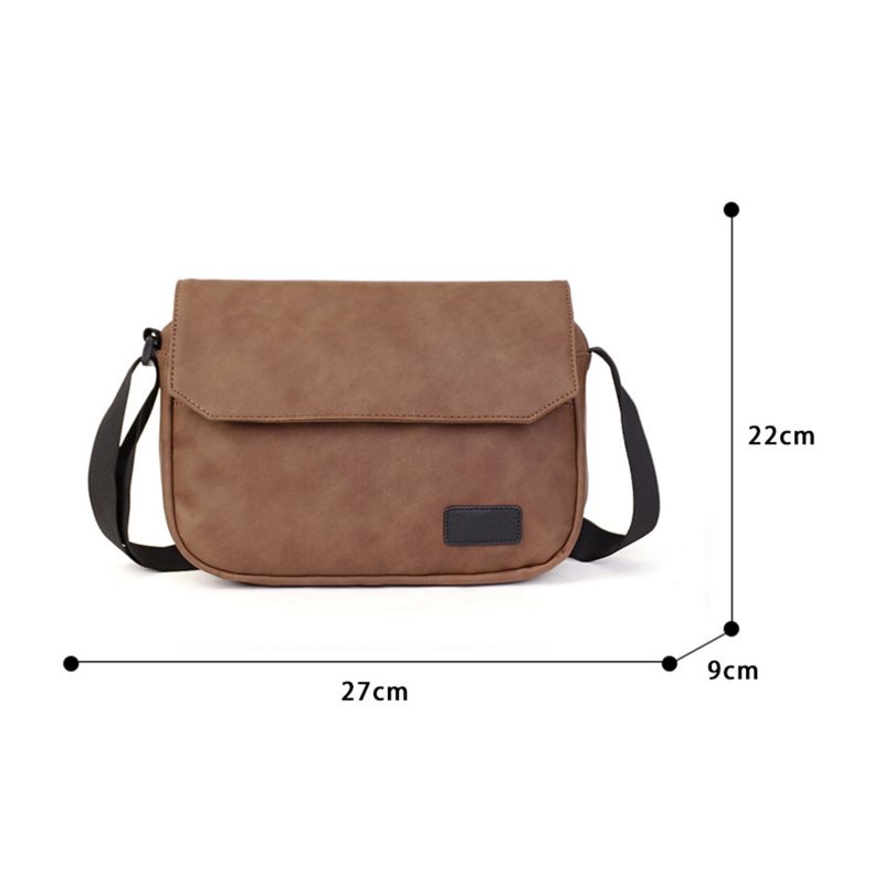 Herre Kunstskinn Vintage Vanntett Crossbody Veskedeksel Mobiltelefon Lomme Messenger Bag