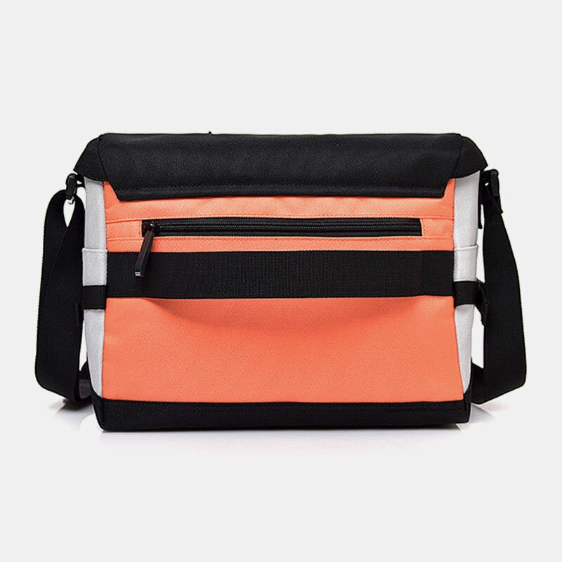 Herre Nylon Medium Kapasitet Kontrast Farge Uformell Personlighet Skoleveske Crossbody Vesker Skulderveske