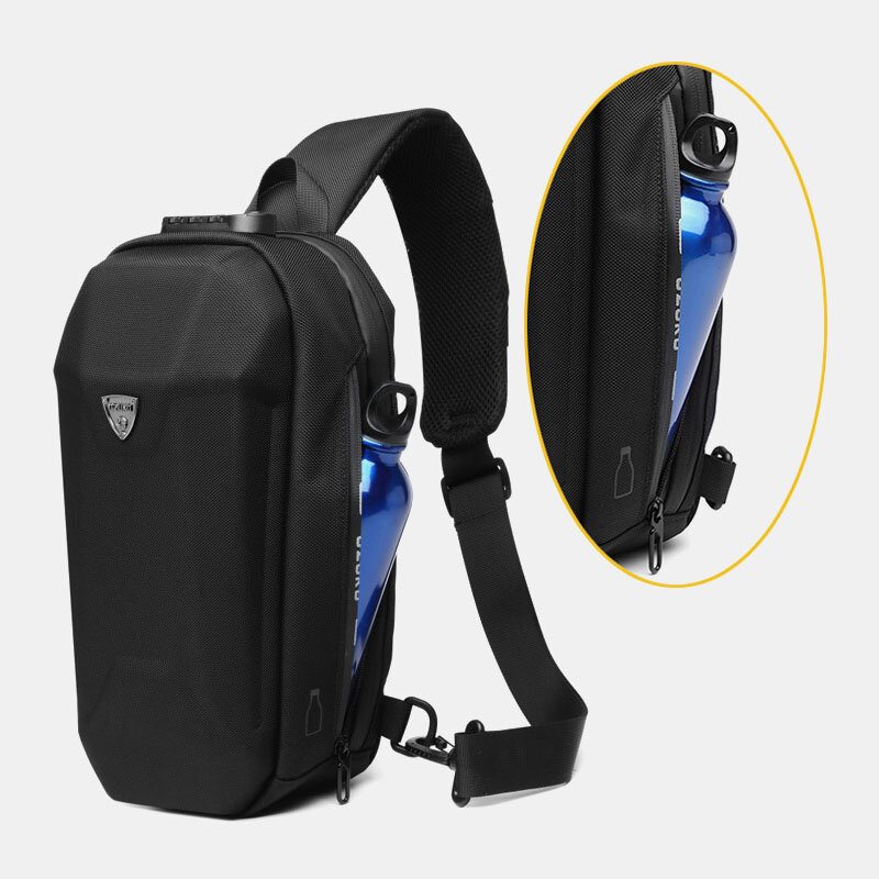 Herre Usb-lading Multi-lomme Anti-tyveri Vanntett Utendørs Crossbody Vesker Bryst Vesker Sling Bag