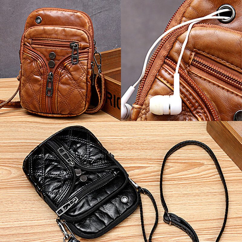 Kvinnemote Mini Skulderveske Crossbody Vesker Uformelt Telefonveske