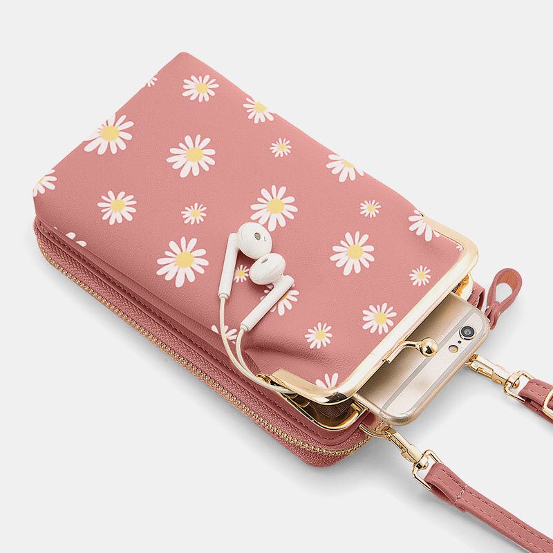 Kvinner 13 Kortspor Telefonveske Daisy Crossbody Vesker Skulderveske