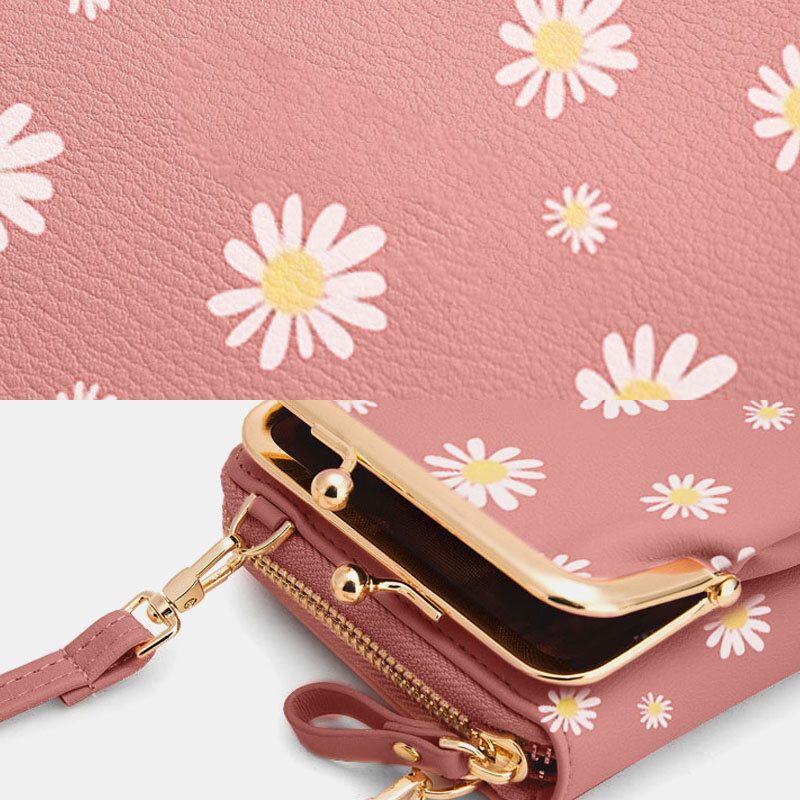 Kvinner 13 Kortspor Telefonveske Daisy Crossbody Vesker Skulderveske