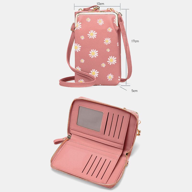 Kvinner 13 Kortspor Telefonveske Daisy Crossbody Vesker Skulderveske