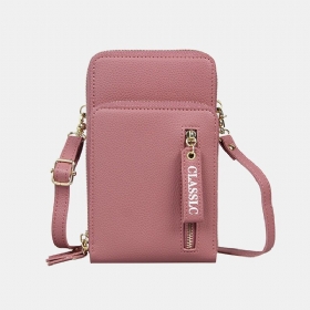 Kvinner 3-kortspor 6.5 Tommers Solid Telefonveske Crossbody-veske Skulderveske