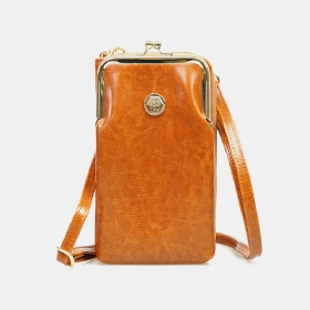 Kvinner 9 Kortspor 6.3 Tommers Telefonveske Solid Crossbody-veske