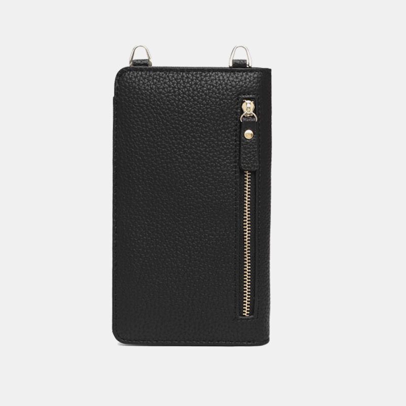 Kvinner Berøringsskjerm 6.3 Tommers Telefonholder 10-kortspor Rivet Crossbody-veske Lommebok