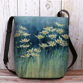 Kvinner Filt Blomster Mønster Prints Crossbody Vesker Skulderveske