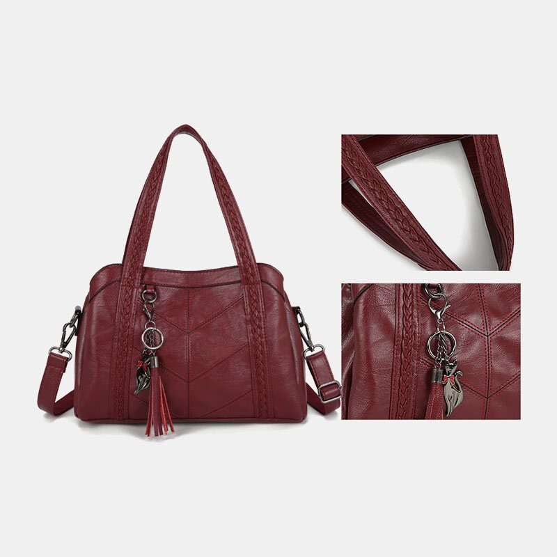 Kvinner Flere Lommer Flere Rom Dusk Crossbody Vesker Retro Stor Kapasitet Tote Skulderveske Håndveske