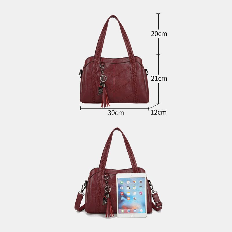 Kvinner Flere Lommer Flere Rom Dusk Crossbody Vesker Retro Stor Kapasitet Tote Skulderveske Håndveske