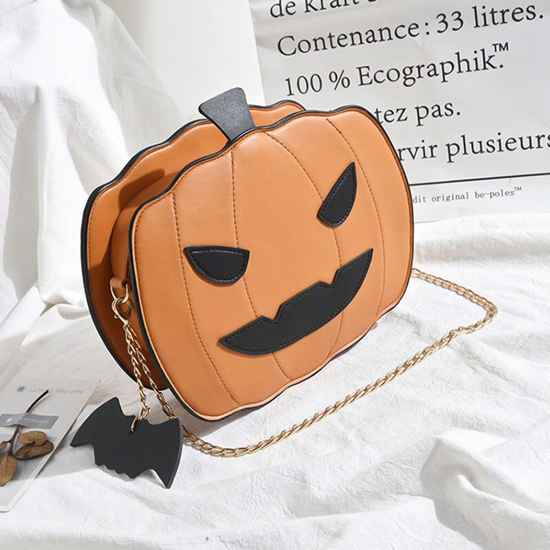 Kvinner Patchwork-kjeder Halloween-gresskarveske Crossbody-veske