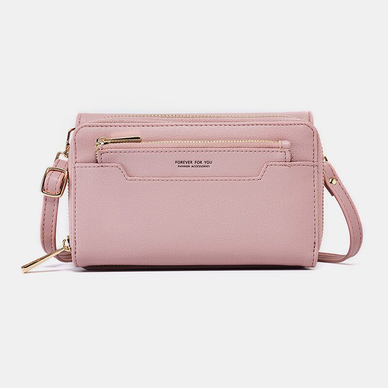 Kvinner Pu 6.3 Tommers Telefon Solid Crossbody Vesker Telefonveske Lommebok